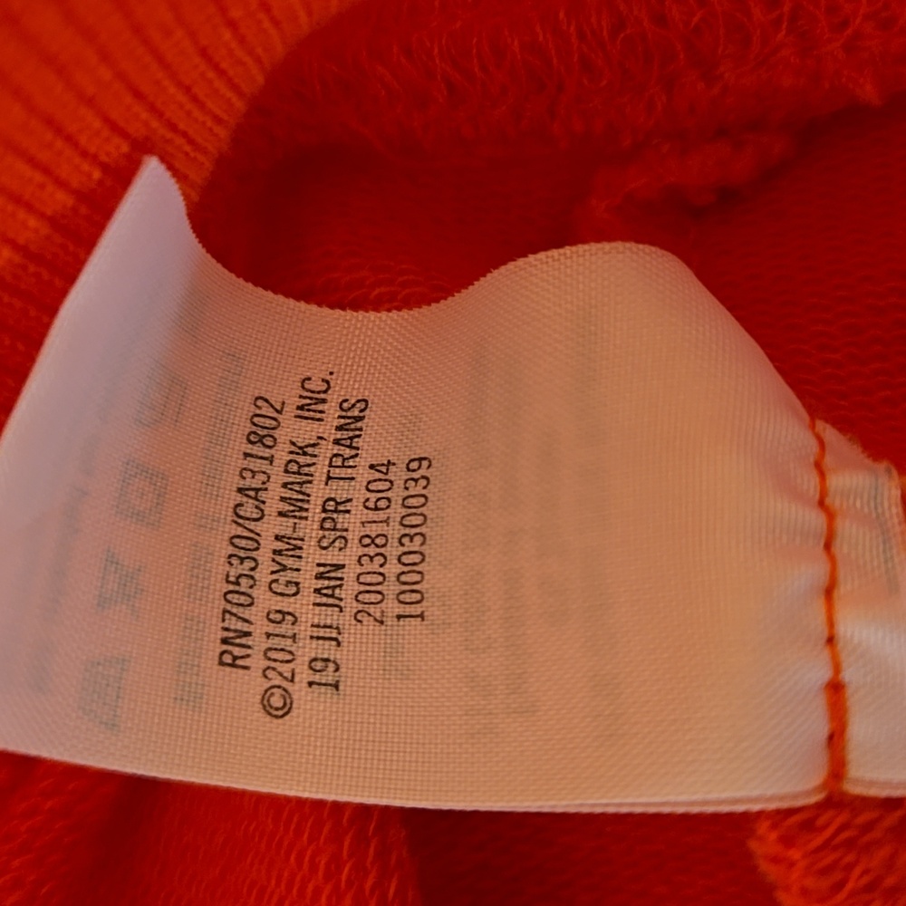 Janie & Jack Orange Sweatshirt With White Lace Detail On Sleeves, Girls Size 3 - Picture 9 of 9